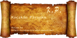 Koczkás Piroska névjegykártya