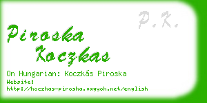 piroska koczkas business card
