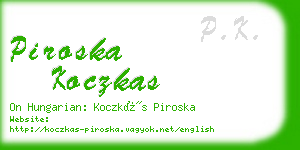 piroska koczkas business card